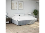 Light grey bed frame without mattress, 180x200 cm, fabric, JOKM64725