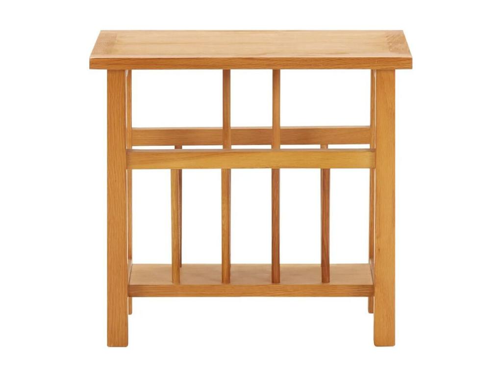 Nobellea light solid oak magazine side table H 42cm ZXIK26883