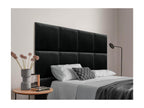 Nobellea Upholstered Headboard in High-Quality Nobelleaérieure Velvet, composed of interchangeable self-adhesive panels for bedroom, black, 145 cm, SDIP84867