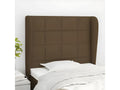 Headboard with wings, Dark Brown, 83x23x118/128 cm, Fabric XXPW59138