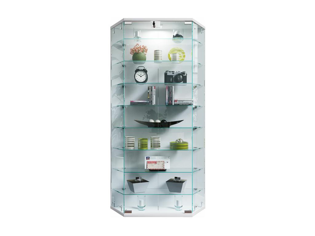 Dekonao wall-mounted display case, hanging display case, wall-mounted display case, glass display case, Benila XL white NHWQ77896