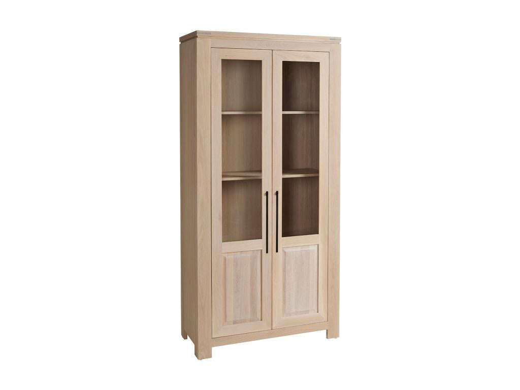 Modern display cabinet in bleached oak - Nobellea QSMO16178