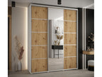 Nobellea 5 Sliding Door Wardrobe 235.2/180/60 3 Doors White/Nobellea/Silver IROD72354