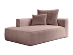 Left-facing chaise longue in wide-wale powder pink corduroy Nobellea HSHK51103