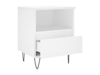 White bedside table 40x35x50 cm Engineered wood REGF16897