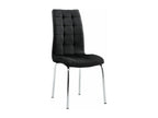 Set of 6 Nobellea chairs - Modern velvet upholstery with chrome metal legs - Black LPGF72471