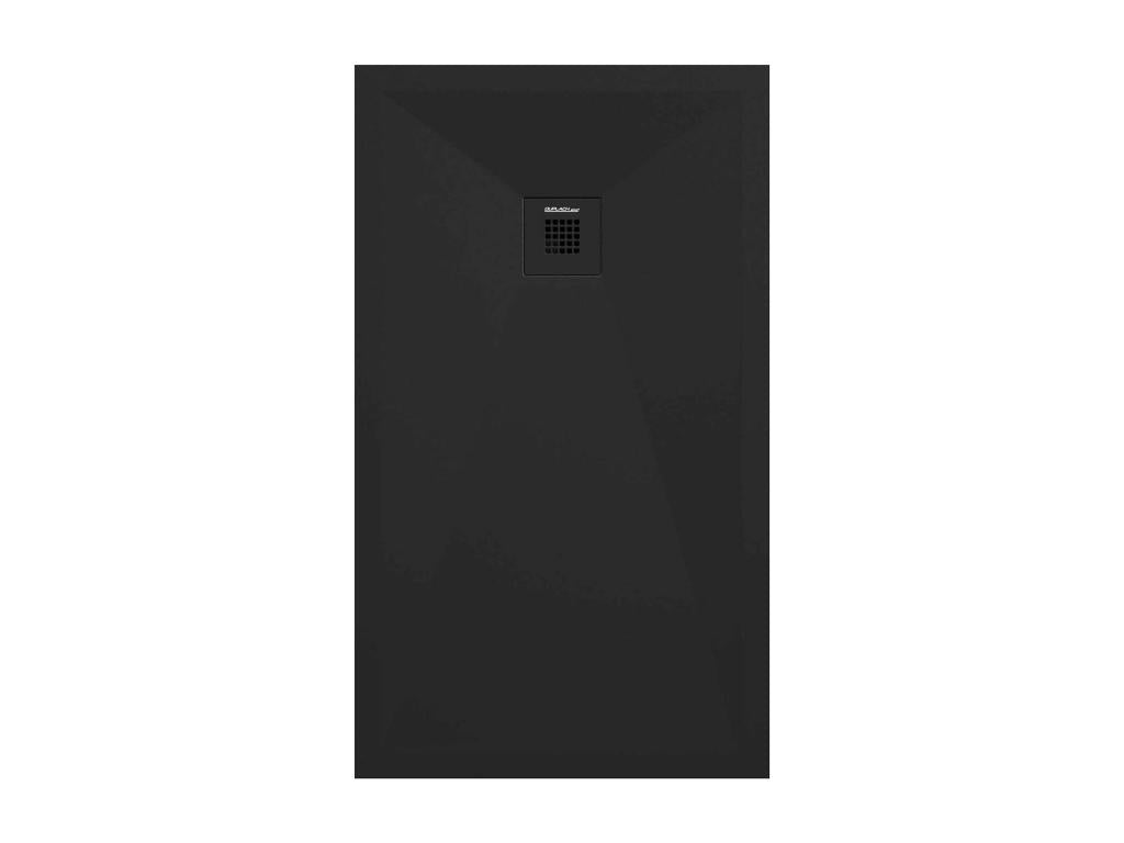 Dekonao Plus Smooth Black Shower Tray with Colored Grid - 120x80 cm LBJV86279