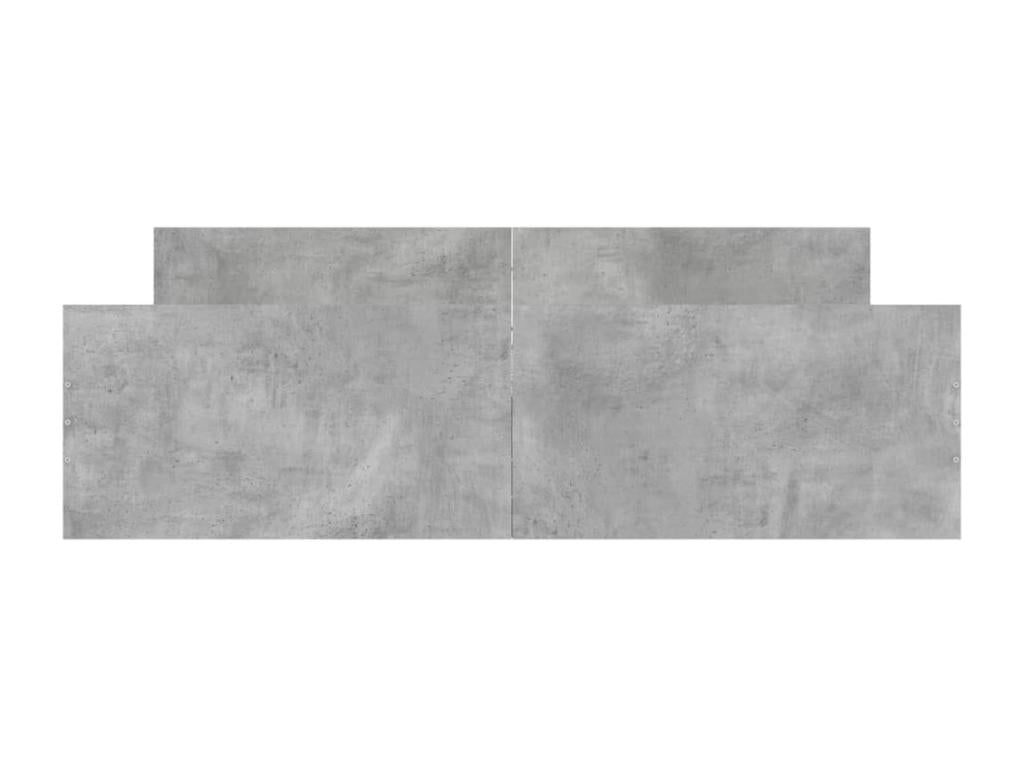 Bed frame with headboard and footboard, concrete grey, 160x200 cm GLUW94578