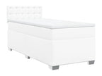 Nobellea bed base with mattress, white, 90x200 cm, faux leather, DIHH73279
