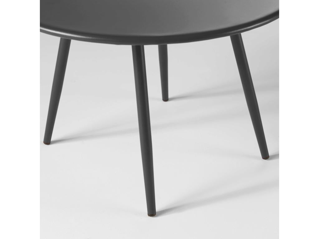 Round grey metal coffee table - Dekonao FKSE96144