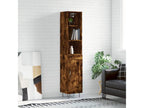Tall sideboard, smoked oak, 34.5x34x180 cm, engineered wood, SLQS29667
