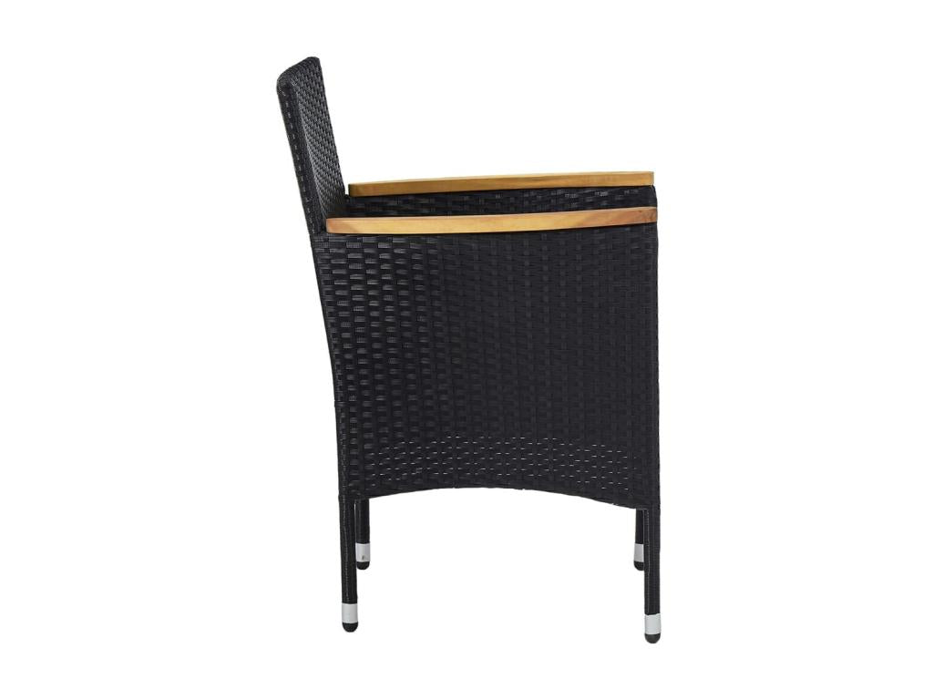 3-piece garden dining set, black, 63 TSCM69974