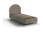 Nobellea Single Bed with Storage, Eco-Leather Upholstery, Made in Italy, Front Opening, Suitable for 80x190 cm Mattress, Dove Grey, PJAX68125