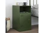 Olive green bedside table 34.5x39x62 cm steel FMNH09505