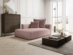 Left-facing chaise longue in wide-wale powder pink corduroy Nobellea HSHK51103