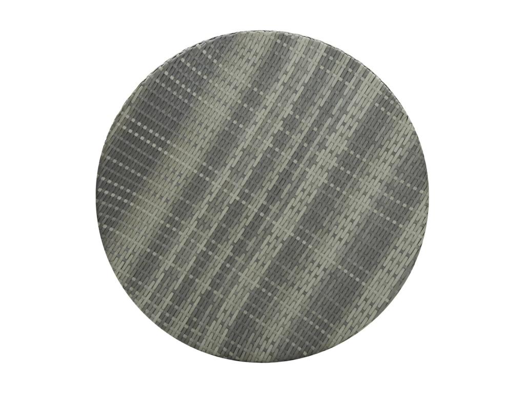 5-piece garden bar set and cushions, Grey Wicker Resin DWEM53006