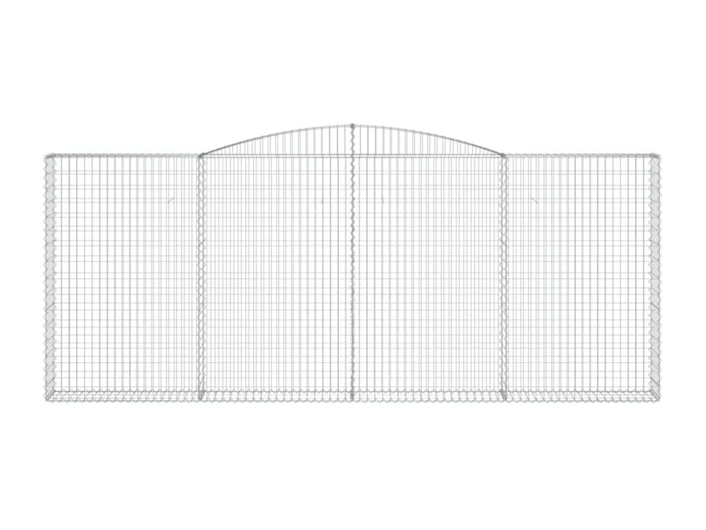 Arched gabion baskets, 6 pcs, 400x30x160-180 mm, galvanized iron, DETZ49272
