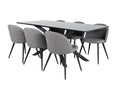 Nobellea black table and 6 grey Nobellea chairs. IMOO93067