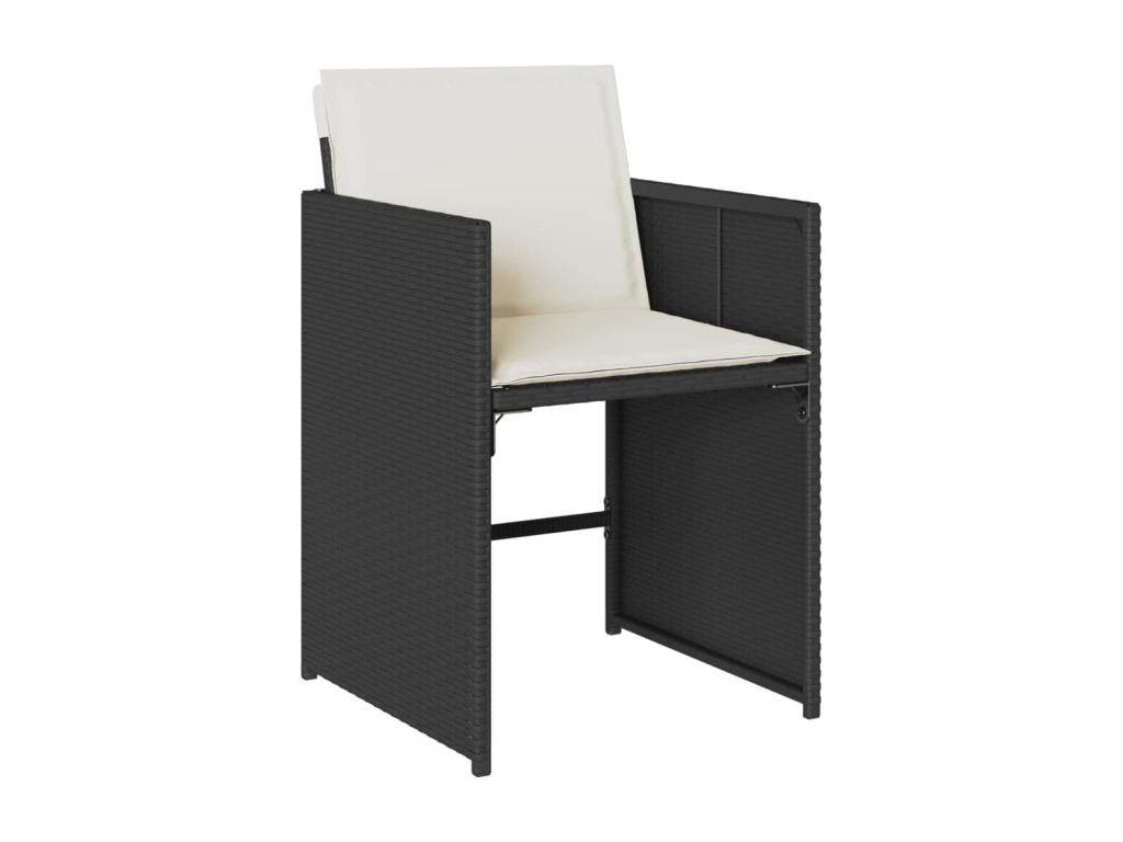 17-piece garden dining set with black resin wicker cushions PRAO50308