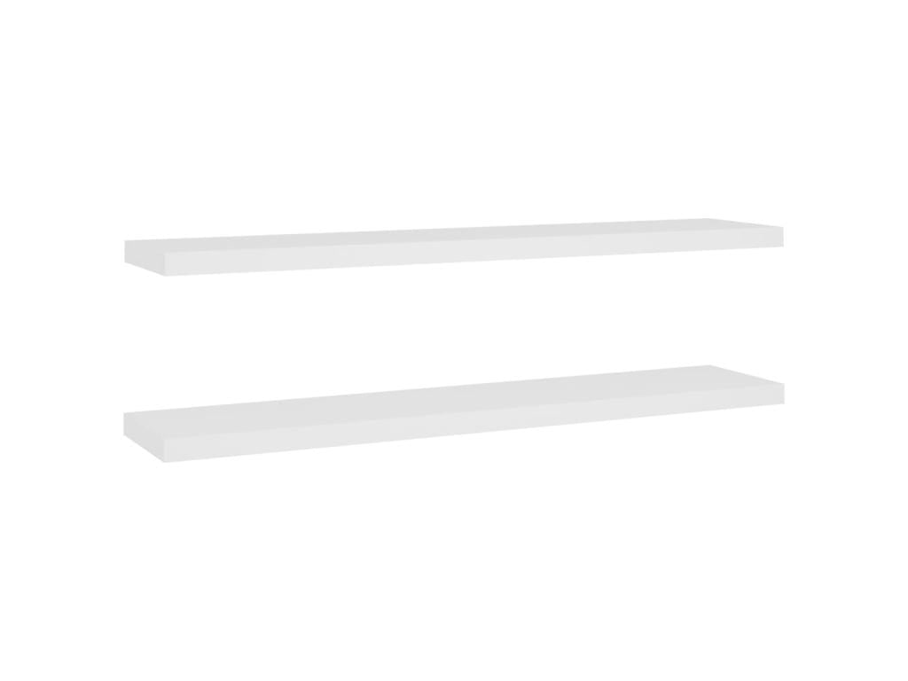 Floating shelves, 2 pcs, Oak and white, 120x23.5x3.8, MDF, DGBC71807