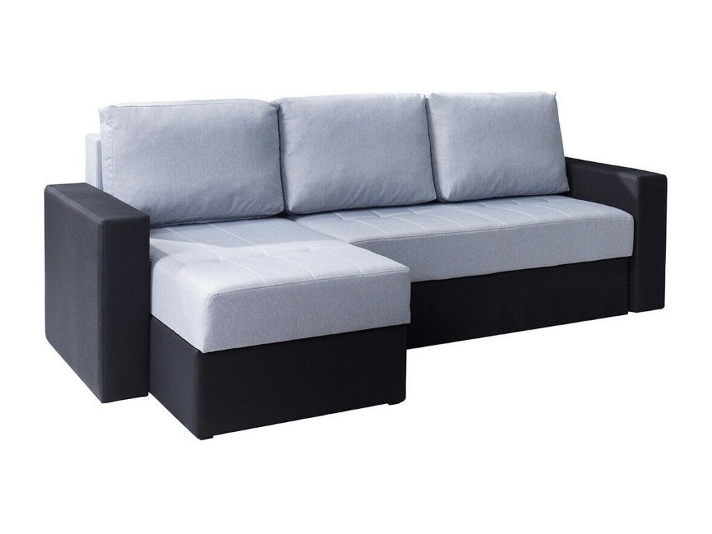 Dekonao 116 Corner Sofa Grey with Sleeping Function and Bed Box, 233x140x79cm WAFM73862