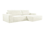 Nobellea YONC21054 White Corduroy Right-Hand Corner Sofa Bed