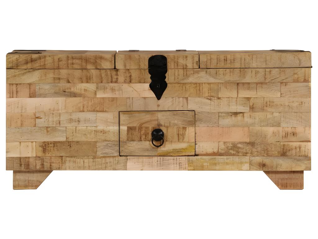Coffee table, solid mango wood, 80x40x35 cm, CHXJ12071