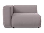 Module with left-hand armrests in velvet - lavender - Nobellea QNDP14166