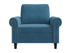 Blue Armchair 60 cm Velvet ZUJK31535