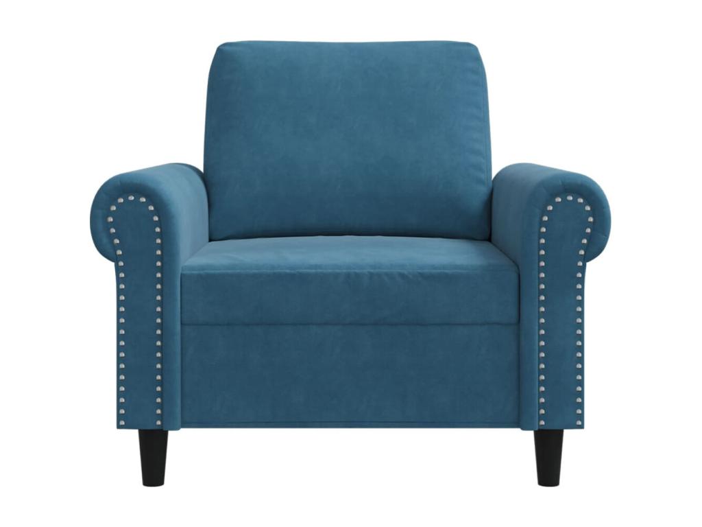 Blue Armchair 60 cm Velvet ZUJK31535