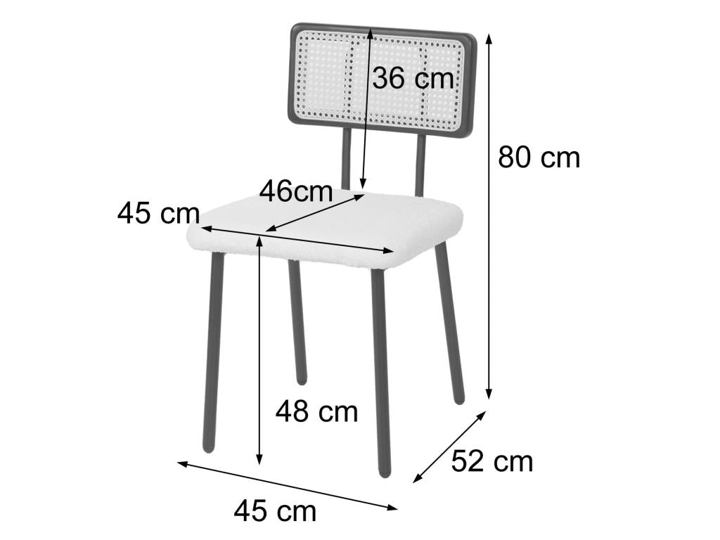 Set of 2 Nobellea-K88 dining chairs - armchair - wood, poly rattan, metal frame - pink fabric/textile ALUS32042