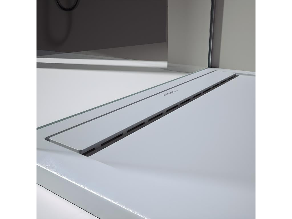 Dekonao SMART Grey 7035 Smooth Finish Shower Tray with Colour Grid - 180x70 cm IAFG18266