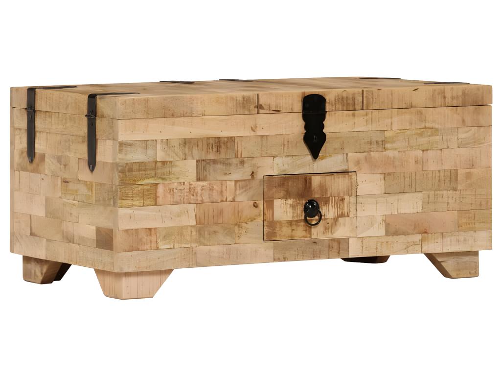 Coffee table, solid mango wood, 80x40x35 cm, CHXJ12071