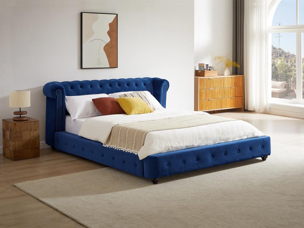 Dekonao bed 180x200 cm - Velvet - Royal blue - Dekonao OELN28859