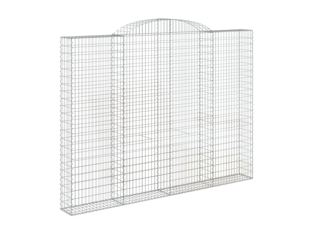 Arched gabion baskets, 3 pcs, 300x30x220-240 galvanized iron YFFX40183