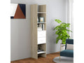 Dekonao White and Oak Bookcase 40x35x180 cm Chipboard HKGU61121
