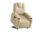 Cream Fabric Reclining Armchair YPLO95889