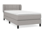 Dekonao bed base and mattress, light grey, 90x190 cm, fabric QNKX35031