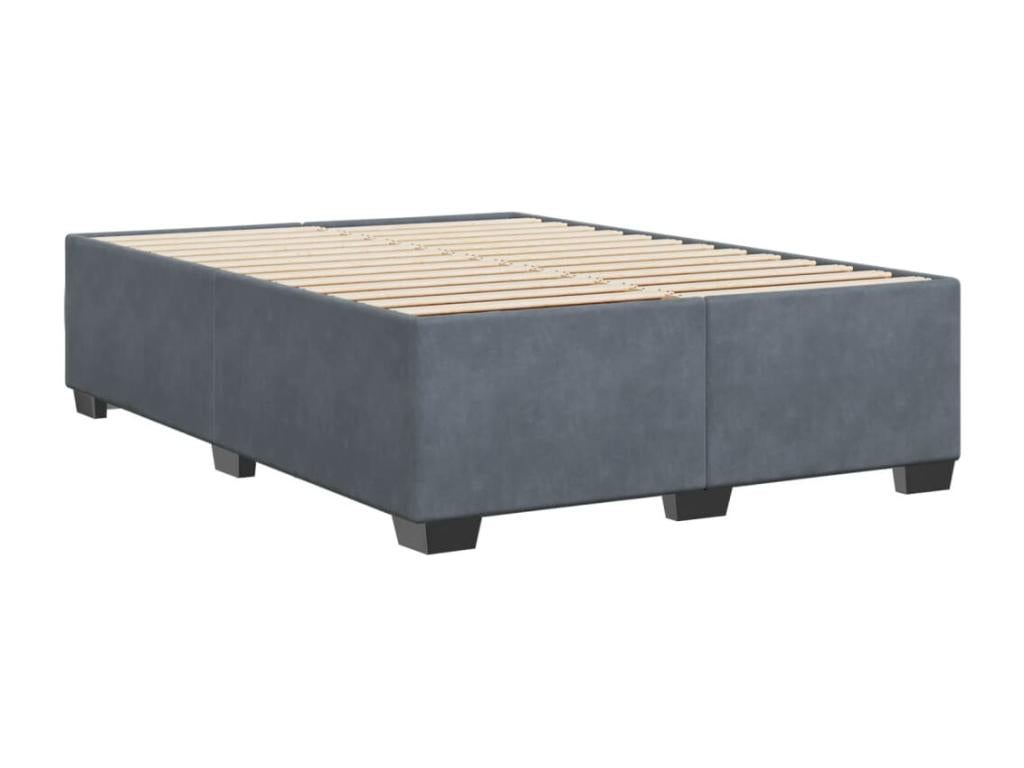 Dark grey velvet bed frame without mattress 160x200 cm BPBB24062