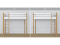 Wooden loft bed N05 White / Natural Oak 90x190 VTUI70685