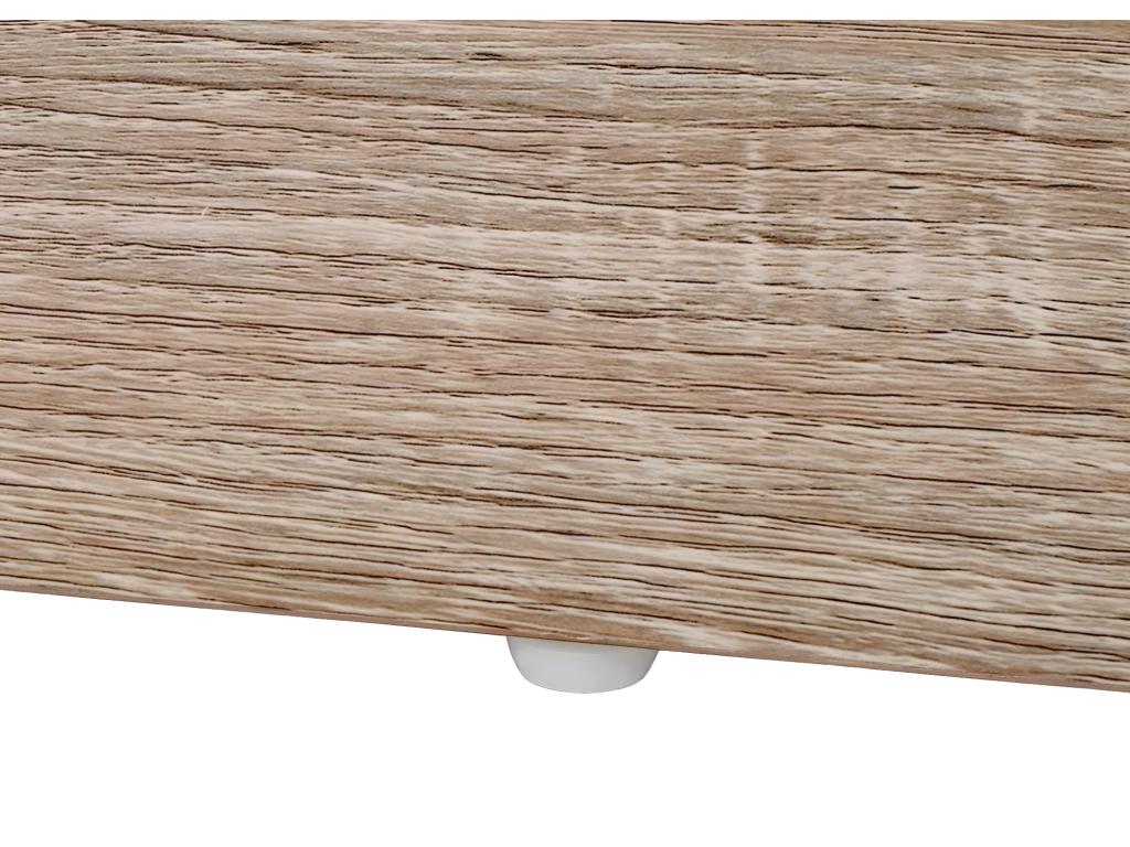 Dekonao-K75 Coffee Table - Side Table/Living Room Table - Sliding Door with 6 Storage Compartments - Wood and Metal Look 44x120 QALY20588