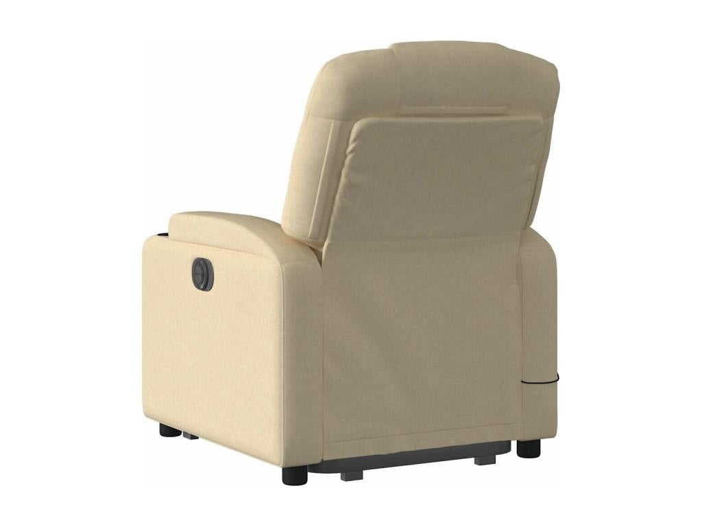 Electric Massage Recliner Chair, Cream Fabric, LIZW43524