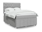 Dekonao bed base with light grey mattress 140x200cm Fabric BZMD68410