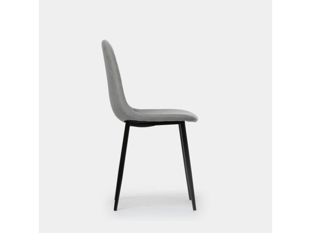 Dining chair in grey fabric 45x86 cm - Nobellea RUIM05710