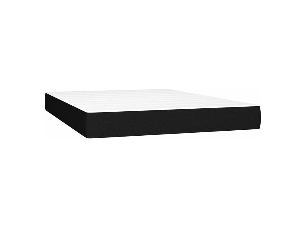Nobellea bed base with mattress, black, 140x200 cm, fabric, WMQN25588