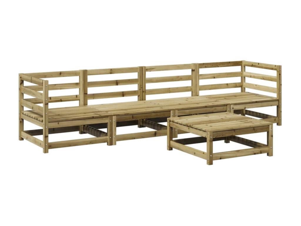 5-piece garden furniture set, impregnated pine wood CYXZ35386