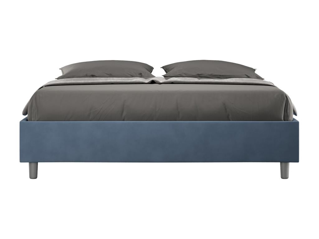 Dekonao GPTF66109 Upholstered Storage Bed 160x190cm Blue Microfiber