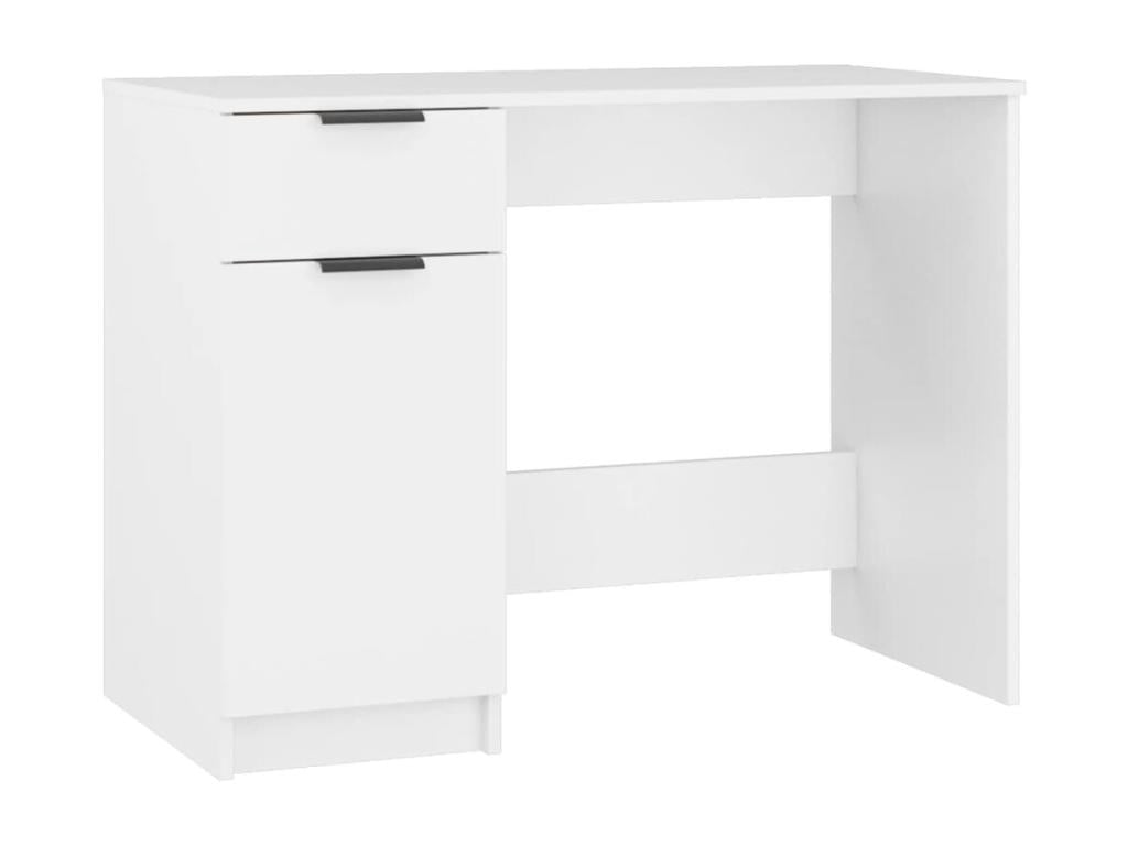 White Desk 100x50x75 cm Engineered Wood DQGJ61398