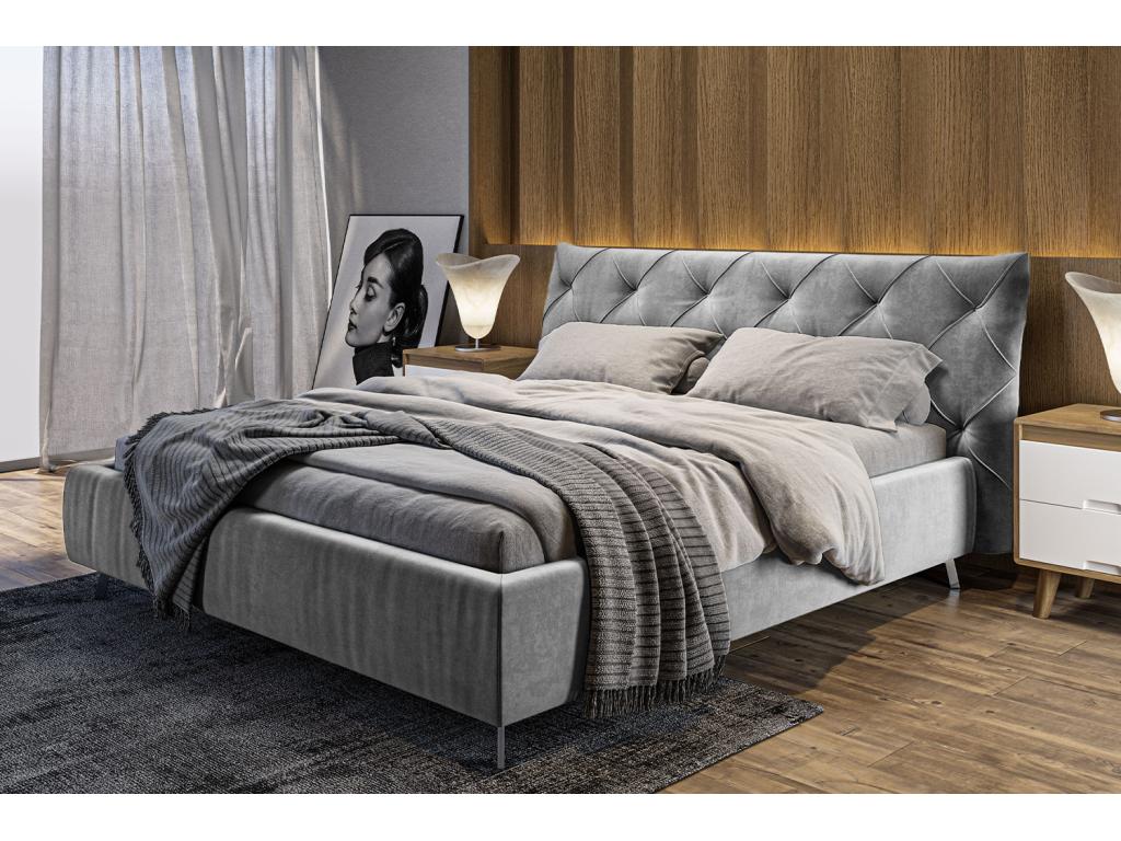 Bed - Silver Velvet - Nobellea BURC61438