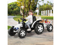Electric Tractor with 2.4G Remote Control, 12V 7AH Battery, Speed ​​3-8 km/h, MP3 Player, USB Port, for Children Ages 3-8, White, EUGJ13936